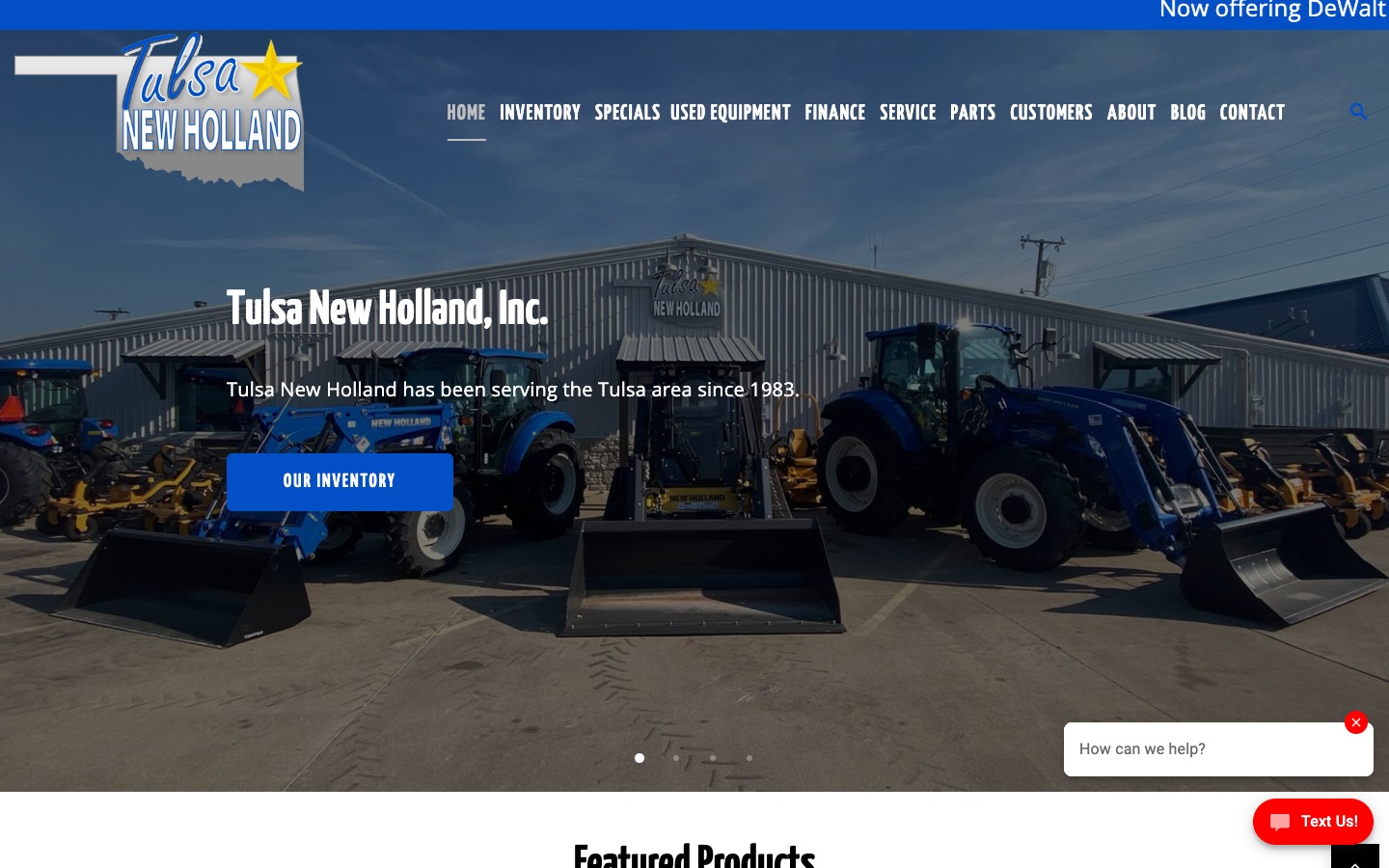The current homepage